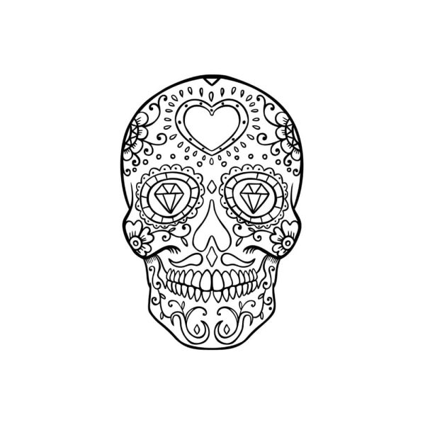 Free Floral Sugar Skull SVG, PNG, JPG, PDF Files