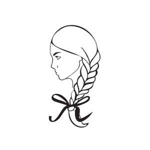 Free Girl With Braid SVG, PNG, JPG, PDF Files