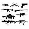 Free Guns, Weapons Bundle SVG, PNG, JPG, PDF Files