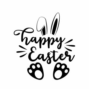 Free Happy Easter Bunny SVG, PNG, JPG, PDF Files