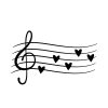 Free Heart Music Sheet SVG, PNG, JPG, PDF Files