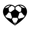 Free Heart Shape Soccer Ball SVG, PNG, JPG, PDF Files