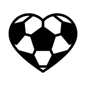 Free Heart Shape Soccer Ball SVG, PNG, JPG, PDF Files