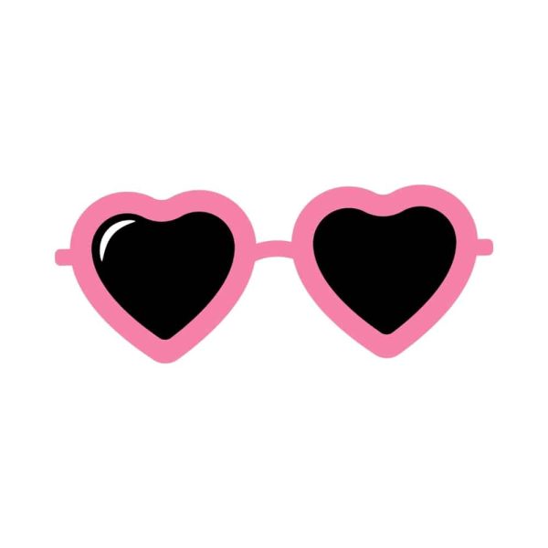 Free Heart Shaped Sunglasses SVG, PNG, JPG, PDF Files