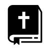 Free Holy Bible With Cross Silhouette SVG, PNG, JPG, PDF Files