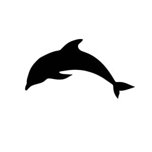 Free Jumping Dolphin Silhouette SVG, PNG, JPG, PDF Files