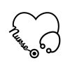 Free Nurse Heart Shape Stethoscope SVG, PNG, JPG, PDF Files