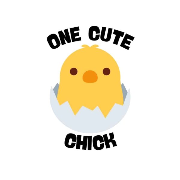 Free One Cute Chick SVG, PNG, JPG, PDF Files
