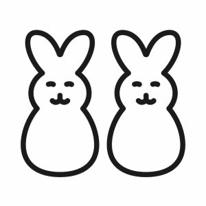Free Peeps Outline SVG, PNG, JPG, PDF Files