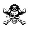 Free Pirate Skull SVG, PNG, JPG, PDF Files