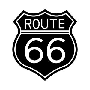 Free Route 66 Sign Silhouette SVG, PNG, JPG, PDF Files