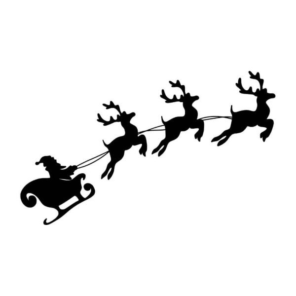 Free Santa Claus And Reindeers Sleigh SVG, PNG, JPG, PDF Files