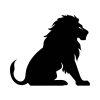 Free Sitting Lion Silhouette SVG, PNG, JPG, PDF Files