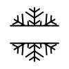 Free Snowflake Split SVG, PNG, JPG, PDF Files