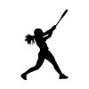 Free Softball Girl Silhouette SVG, PNG, JPG, PDF Files