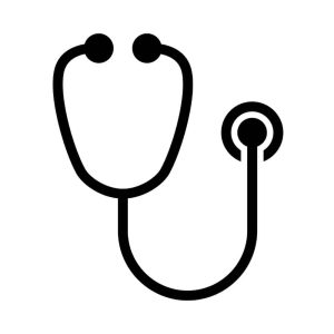 Free Stethoscope Silhouette SVG, PNG, JPG, PDF Files