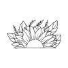 Free Sunflower With Leaves SVG, PNG, JPG, PDF Files