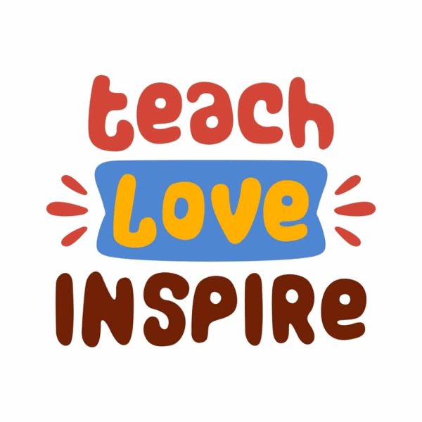 Free Colorful Teach Love Inspire SVG, PNG, JPG, PDF Files
