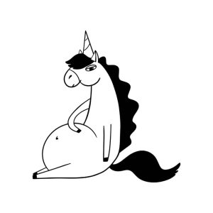 Free Tired Unicorn SVG, PNG, JPG, PDF Files