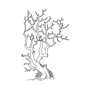 Free Tree Brench Outline SVG, PNG, JPG, PDF Files