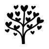 Free Tree With Heart Leaves SVG, PNG, JPG, PDF Files