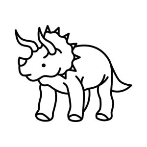 Free Triceratops Outline SVG, PNG, JPG, PDF Files