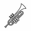 Free Trumpet Outline SVG, PNG, JPG, PDF Files