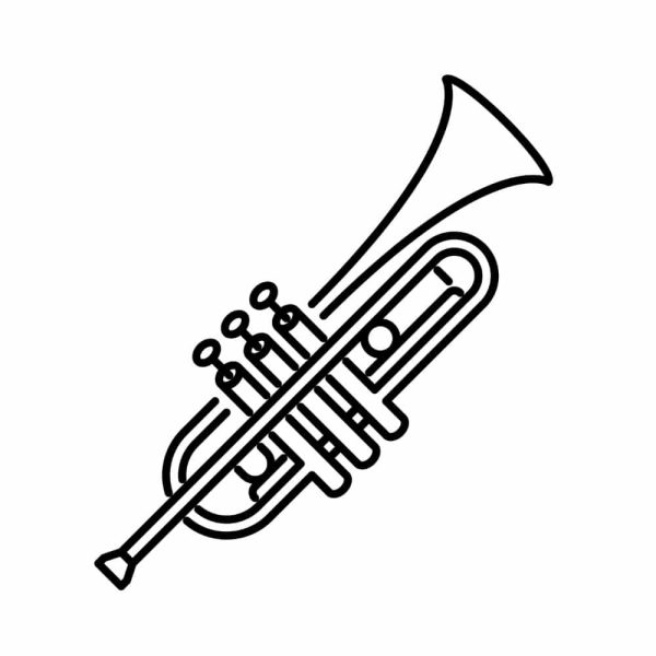 Free Trumpet Outline SVG, PNG, JPG, PDF Files