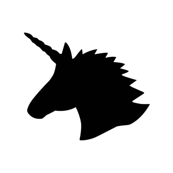 Free Unicorn Head Silhouette SVG, PNG, JPG, PDF Files