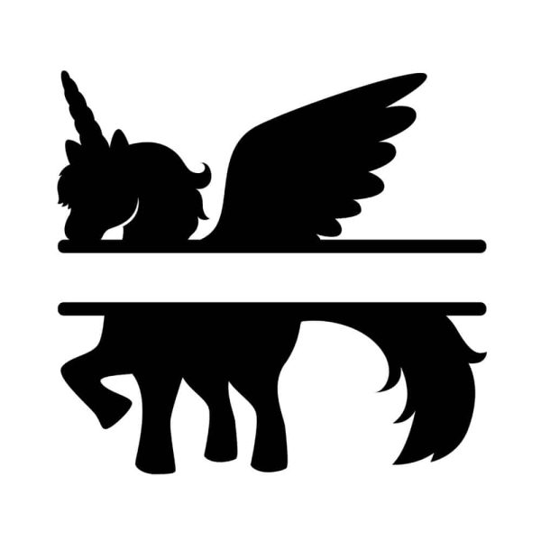Free Unicorn Split SVG, PNG, JPG, PDF Files