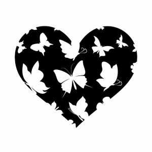 Free Heart Made Of Butterfly SVG, PNG, JPG, PDF Files