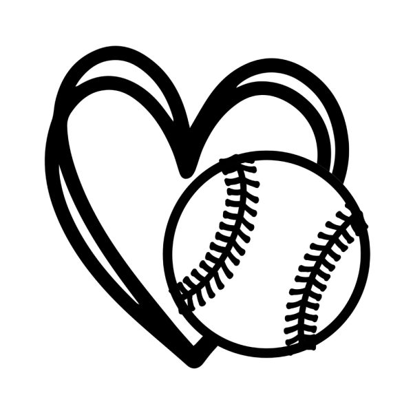Free Baseball Heart SVG, PNG, JPG, PDF Files
