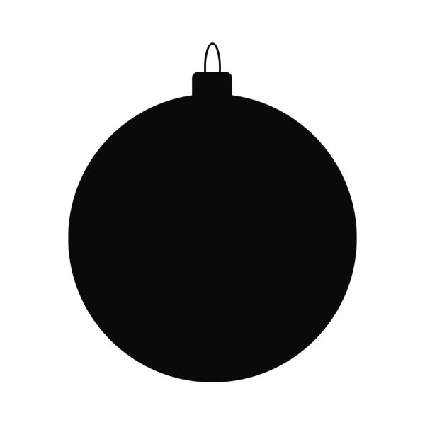 Free Bauble Silhoutte SVG, PNG, JPG, PDF Files