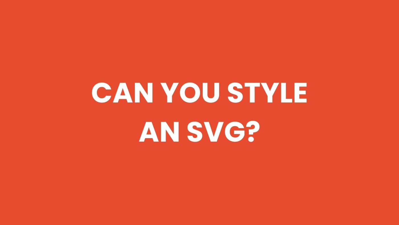 Can you style an SVG?