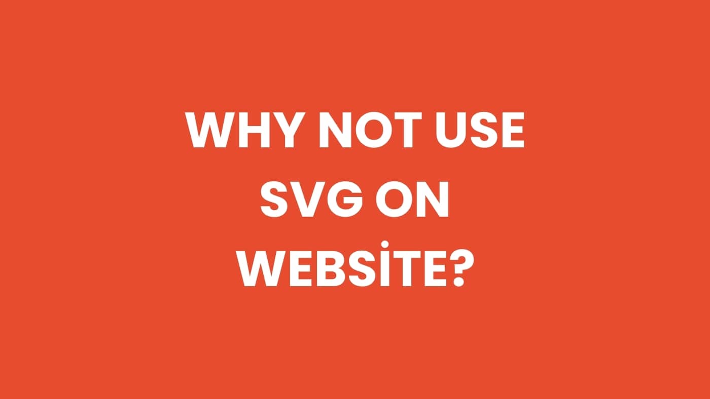 Why not use SVG on website?